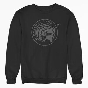 NEW Minnesota Lynx Tonal Big Logo Long Sleeve Fleece Crew Sweatshirt BLACKOUT
